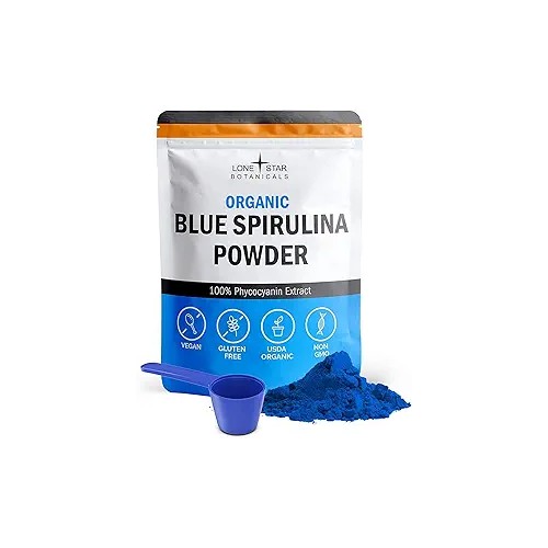 Blue Spirulina Powder By Lone Star Botanicals - Non GMO, Gluten-Free, Vegan